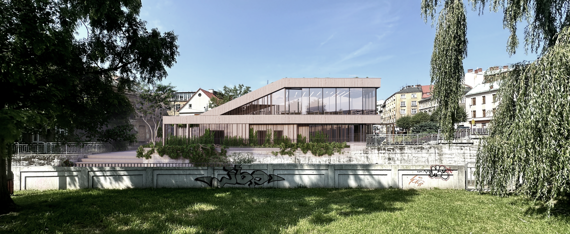 Nadbudowa restauracji nad rzeką Białą